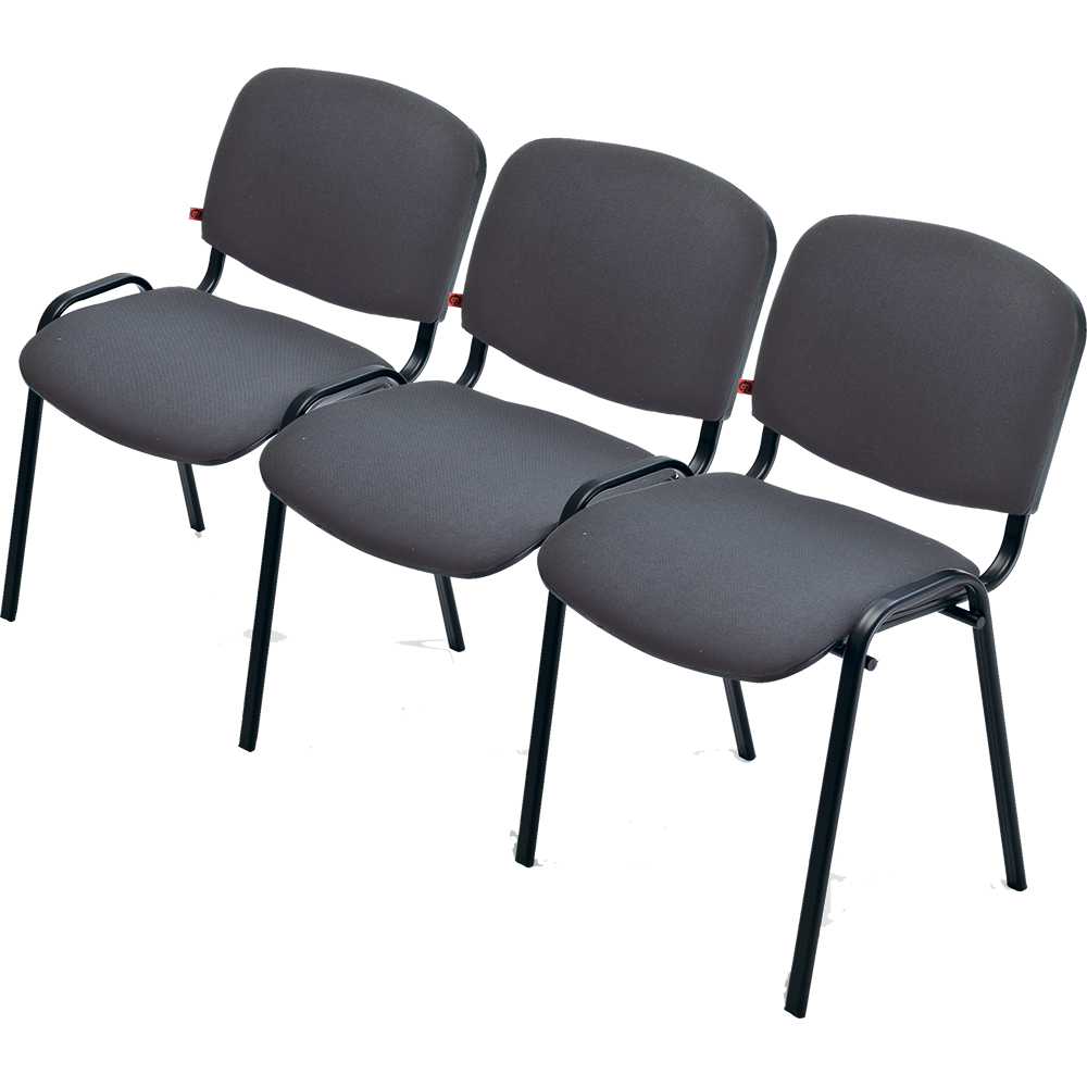Iso 3-seats chair with legs